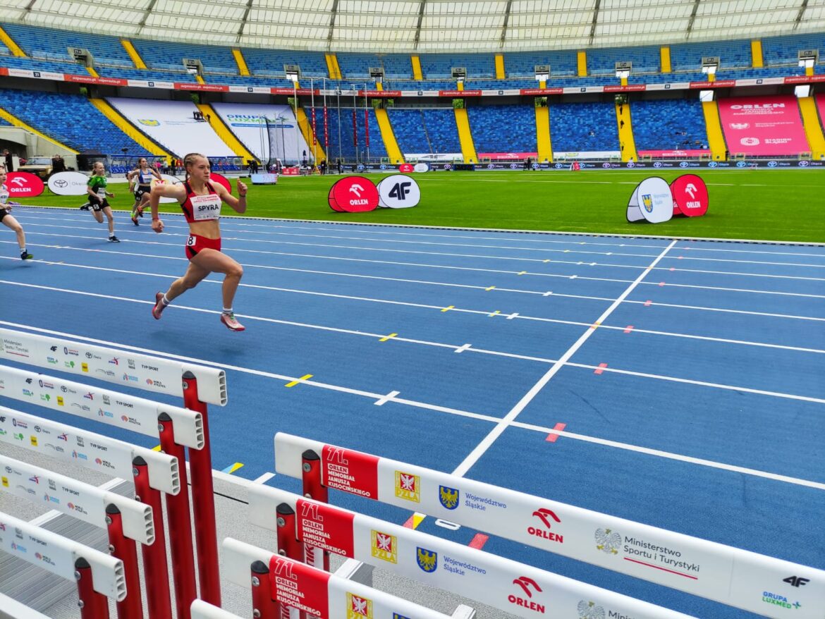 Maja Spyra podczas zwycięskiego biegu